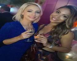Ali Bastian consuming alcohol